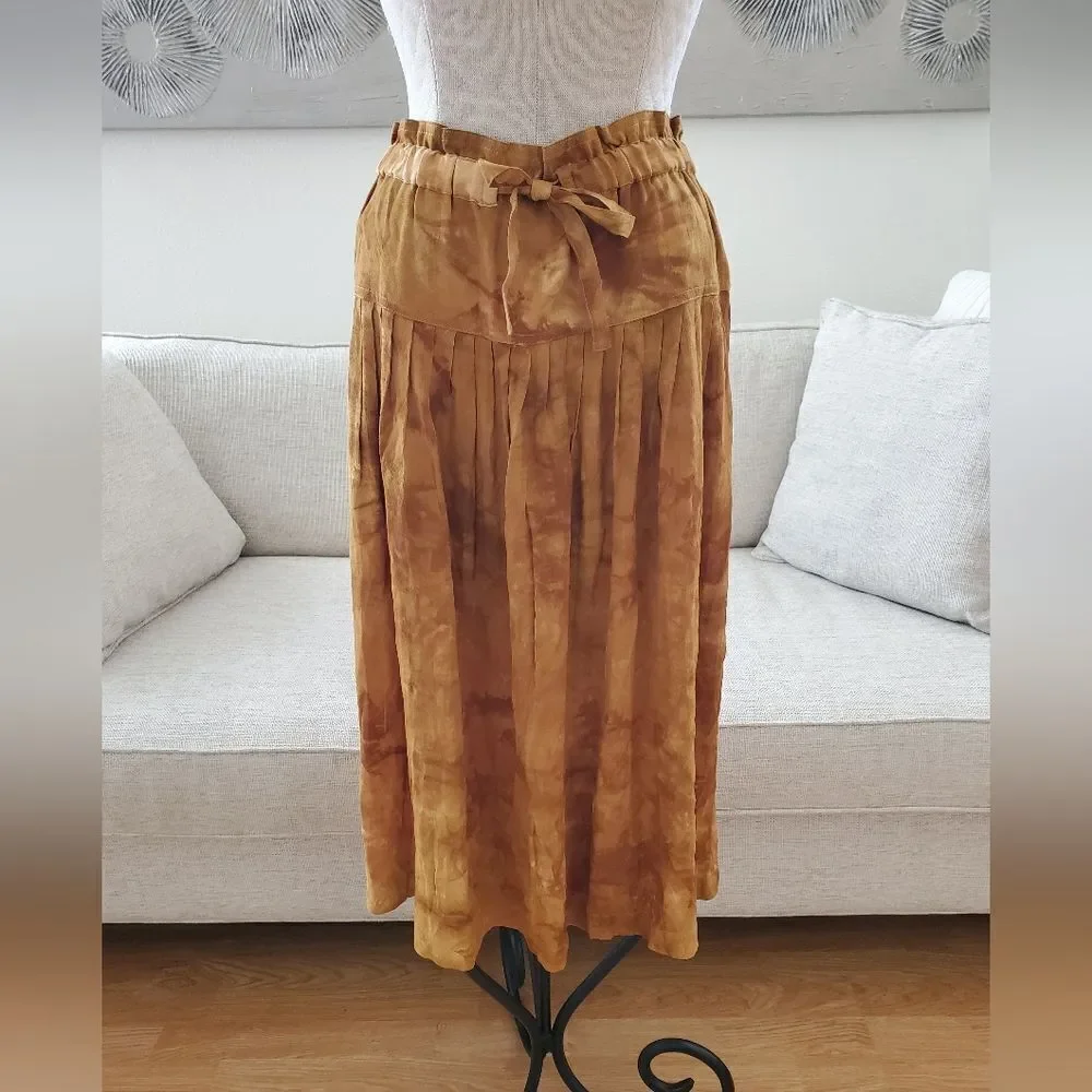 Madewell Tie-Front Paperbag Midi Skirt sz Sm